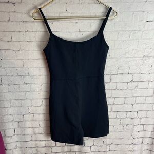 White Fox size small black tank top shorts body suit playsuit